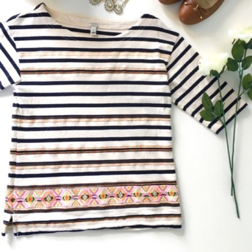 Jcrew Summer Beach tunic with bright embroidery
